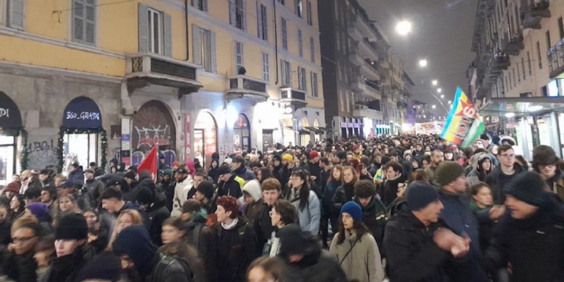 corteo per Ramy Elgaml – credits Milano in movimento